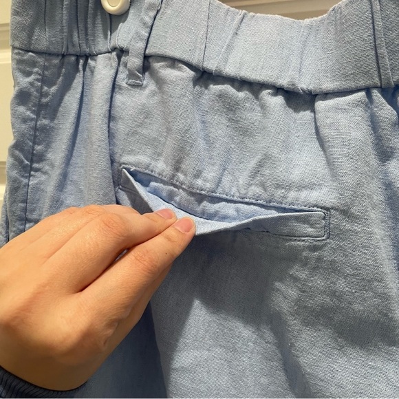 A New Day Light Blue Linen Blend Trouser Pants Size 16 - Picture 6 of 9